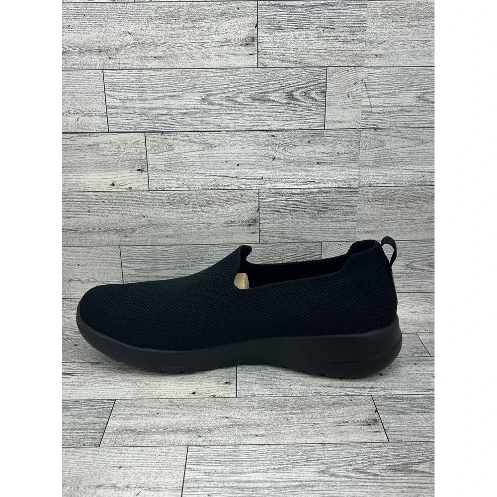 Skechers Go Walk Joy Stretch Fit Black Slip On Shoes 124187W Womens Sz 9.5 Wide